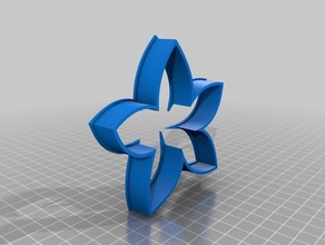 cortador de galletas flor cocina y comedor cookie cookiecutter las cookies 3d print model - Mito3D