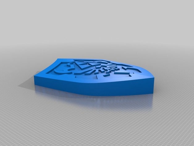 hylian Schild, flachen Boden Requisiten 3D print model - Mito3D