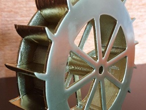 roue à eau décor mill 3d print model - Mito3D