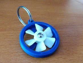 propeller keychain keychains keyring turbine wind 3d print model - Mito3D