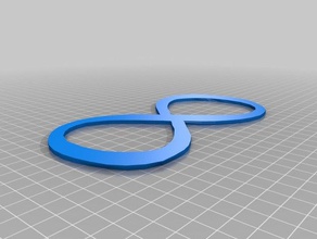 infinity sign 2d art gift 3d print model - Mito3D