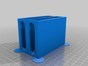 my customized slotted drawer box 3d print model - Mito3D