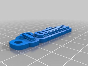 pauline keychain organization customized 3d print model - Mito3D