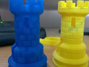 rook stepped chess coin game 3d print model - Mito3D