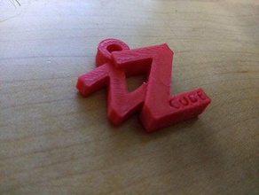 zzcube Schlüsselanhänger zweiten Projekt cube keychain z zz 3d print model - Mito3D