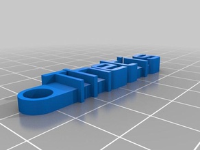 meine individuelle Nachricht Schlüsselanhänger - thetis Organisation kundengebundene 3d print model - Mito3D