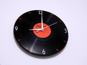vinyl-Uhr Dekor Uhr vinyl vinyl-Schallplatte Wand-Uhr 3d print model - Mito3D