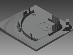 baseball field buildings structures 3d print model - Mito3D