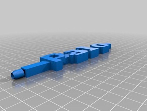 palo palabra lápiz art personalizado 3d print model - Mito3D