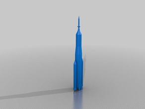 sistema de lançamento espacial uma peça veículos modelo foguete espaço 3d print model - Mito3D
