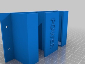 dual laptop power supply holder organization entropy reduction 3d print model - Mito3D