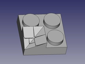 tejado west 2x2 exinios para patios Bau-Spielzeug exin castillos 3d print model - Mito3D