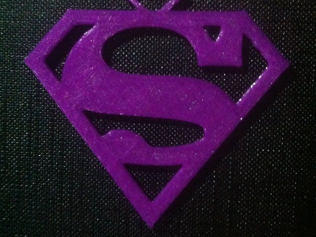 superman pendant fashion 3d art hero easy keychain logo superhero 3D print model - Mito3D