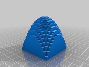diskretisiert paraboloid math Kunst 8-bit checker Muster dual-extrusion Parabel parametriert werden scad voxel 3d print model - Mito3D
