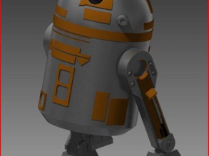 astromech droid model robots r2b0 r2d2 star wars 3d print model - Mito3D