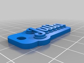 julia-customized keychain organization customized 3d print model - Mito3D
