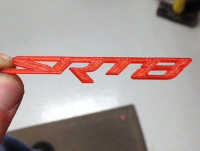 srt 8 logo keychain de porte-clés un trousseau clés théorie la relativité restreinte srt8 3d print model - Mito3D