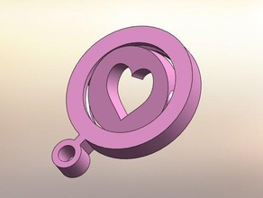 orbit love charm other 3d art heart jewelry ornament supportless 3d print model - Mito3D