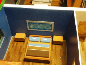 Ehebett Bett Modell-Möbel 3d print model - Mito3D
