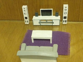 home theater Modell-Möbel 3d print model - Mito3D