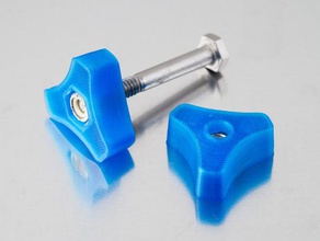 1 4-20 nut knob parts 3d print model - Mito3D