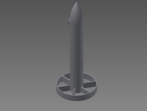 circular finned rocket estes engine hobby modelrocket model rocketry 3d print model - Mito3D