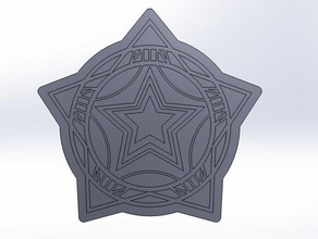 party night sheriff accessories burger ninninger sentai shuriken starninger 3d print model - Mito3D