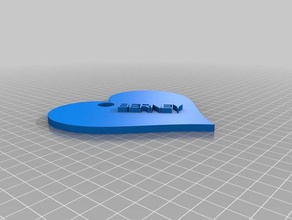 my berney customized keychain heart keychains 3d print model - Mito3D
