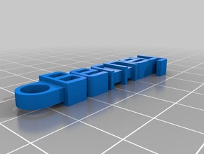 my customized message keychain berney organization 3d print model - Mito3D