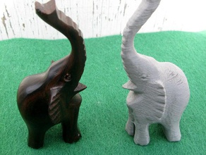 sorte elefante scans e réplicas 123d catch 3d print model - Mito3D