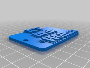 ict wolken keychain 2 organization customized 3d print model - Mito3D