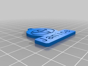janice de porte-clés personnalisé 3d print model - Mito3D
