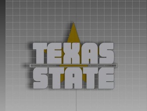 Teksas Eyalet Üniversitesi logosu dekor logo devlet texas u 3d print model - Mito3D