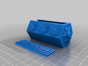 rotterdam box accessories flowers gift long- sliding 3d print model - Mito3D