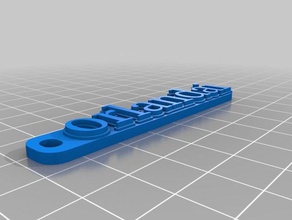 orlandai keychain - larger fonts fashion customized 3d print model - Mito3D