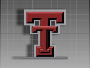 texas tech university logo décor 3d print model - Mito3D