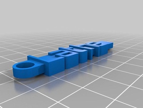 meine individuelle Nachricht Schlüsselanhänger Drehbank Organisation 3d print model - Mito3D