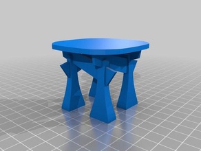 temple table basse maison de poupées à l'échelle modèle meubles café miniture 3d print model - Mito3D