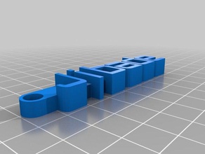 my customized message keychain ja organization 3d print model - Mito3D