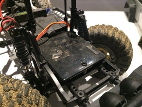 châssis de montage du servo direction scx10 r c véhicules 4 wd axial crawler enjoliveur rc d'une roue voiture rockcrawler à l'échelle des pièces camion scx-10 3d print model - Mito3D