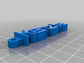 mon message personnalisé keychain kj de l'organisation 3d print model - Mito3D