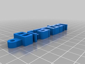 my customized message keychain br organization 3d print model - Mito3D
