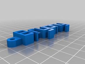 my customized message keychain bs organization 3d print model - Mito3D