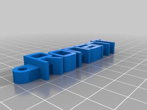my customized message keychain rt organization 3d print model - Mito3D