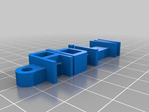 my customized message keychain aw organization 3d print model - Mito3D