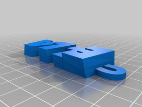 ella keyring keyfob organization customized 3d print model - Mito3D