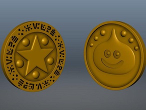 dragon quest mini medalla monedas & insignias de la moneda las cosplay el traje juego juegos prop props limo estrella video 3d print model - Mito3D