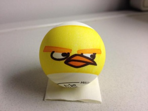 eggbot angry birds amarelo outros angrybirds spherebot 3d print model - Mito3D