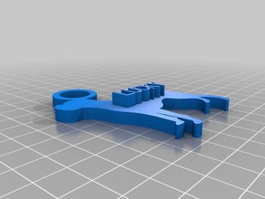 perro şanslı Anahtarlık özelleştirilmiş 3d print model - Mito3D