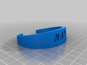 mon bracelet personnalisé mad les bracelets 3d print model - Mito3D